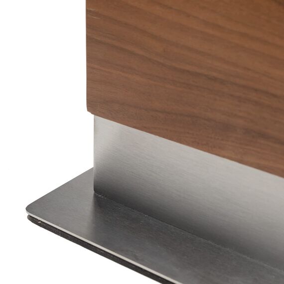 Coninx Messerblock Magnetisch Doppelseitig | Messerhalter Magnetisch ohne Messer | Küchenmesser Knife Holder mit Starkem Magnet | Messerständer Magnetisch Messerbrett Beidseitig Rutschfest | Walnuß