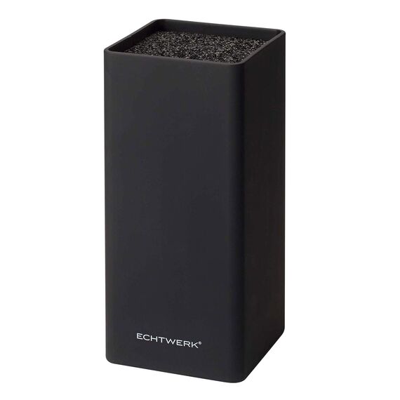 Echtwerk Universal-Messerblock Square, Messerhalter, Küchenmesser-Organizer, praktischer Messerständer, platzsparende Messeraufbewahrung mit Borsteneinsatz, flexibel bestückbar, schwarz, 30 cm