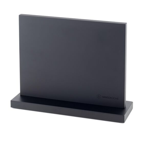 Hanseküche Messerblock - Messerhalter ohne Messer aus Holz Messerbrett (Akazie Schwarz, Doppelseitig)