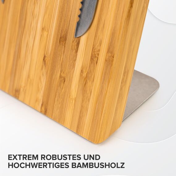 Coninx Magnetischer Messerblock Unbestückt XL, 27.5cm Messerhalter Magnetisch, Messerständer zur Sicheren, Sauberen und Ordentlichen Aufbewahrung von Messern Robuster Messerblocks Ohne Messer