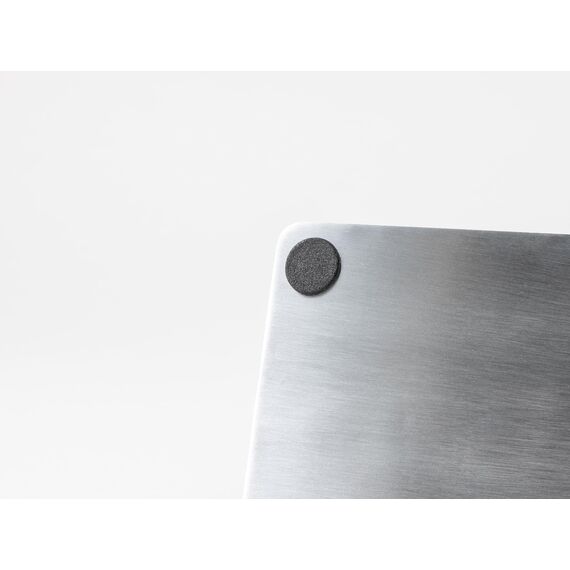 Hanseküche Messerblock - Messerhalter ohne Messer aus Holz Messerbrett (Akazie Schwarz Metallboden, Einseitig)