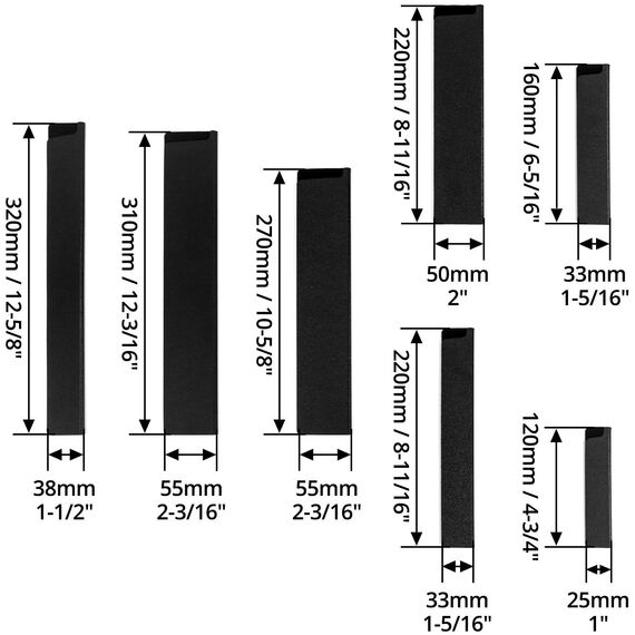 QWORK® 10er Set Knives Messerschutz, Klingenschütze mit Samt Innenfutter, Universal Messerschutz Set