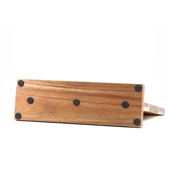 Hanseküche Messerblock - Messerhalter ohne Messer aus Holz Messerbrett (Akazie Braun, Doppelseitig)