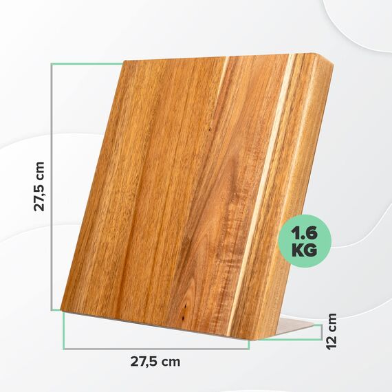 Coninx Magnetischer Messerblock Unbestückt XL, 27.5cm Messerhalter Magnetisch, Messerständer zur Sicheren, Sauberen und Ordentlichen Aufbewahrung von Messern Robuster Messerblocks Ohne Messer