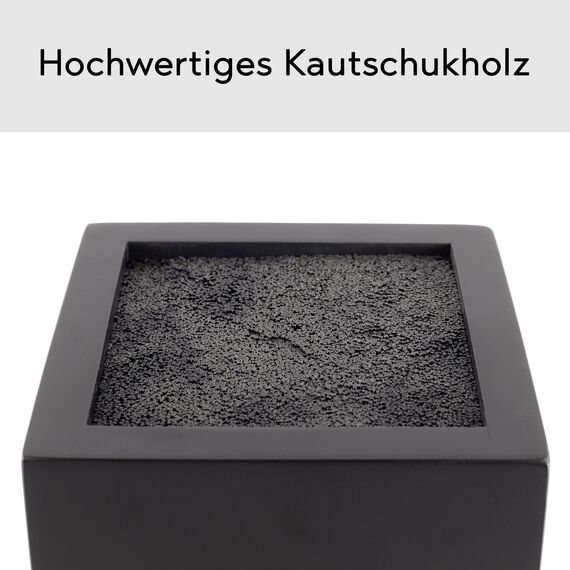 Hanseküche Messerblock - Messerhalter ohne Messer aus Holz Messerbrett (Kautschukholz, Rotierend)