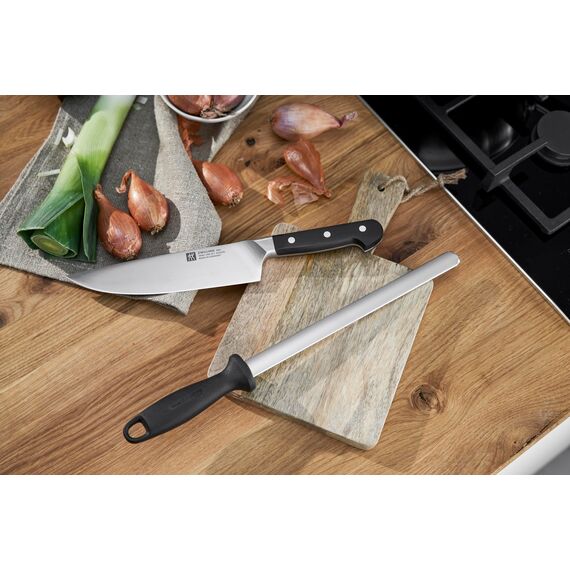 ZWILLING Wetzstahl mit Diamant-Beschichtung, Oval, Länge: 26 cm, Made in Germany, Schwarz