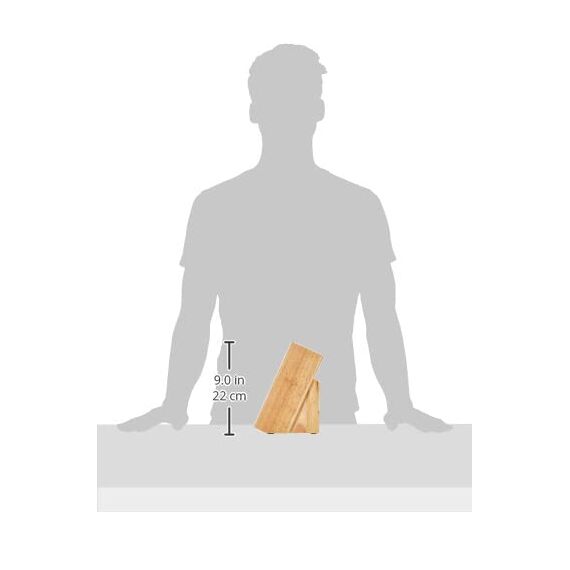 Tescoma Messerblock unbestückt aus Holz, für 5 Messer und Geflügelschere/Wetzstahl, Beige