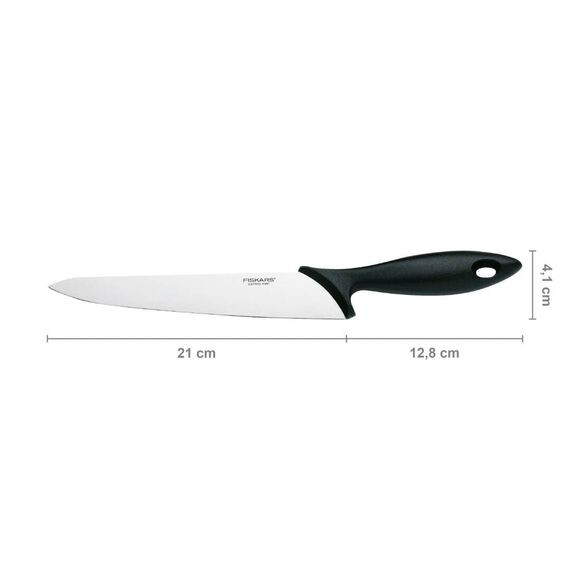 Fiskars Gemüsemesser-Set, 3-teilig, Schälmesser, Gemüsemesser, Tomatenmesser, Essential, Edelstahl / PP-Kunststoff, Schwarz, 1065584