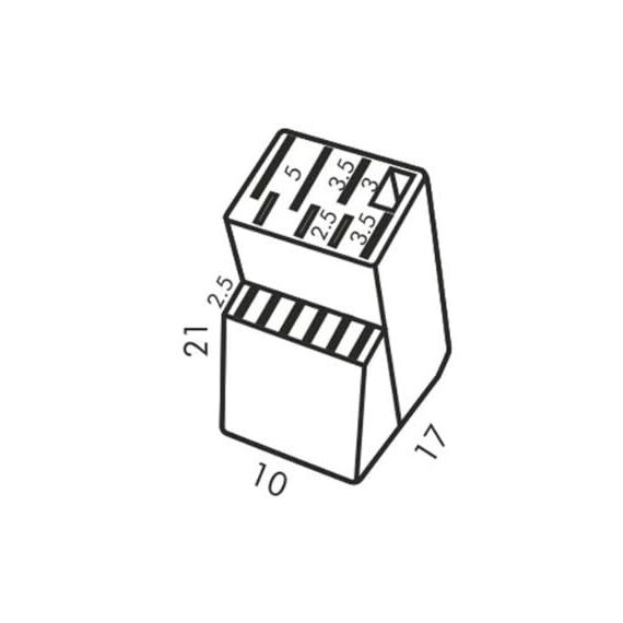 Tescoma WOODY Messerblock aus Holz für 13 Messer Geflügelschere und Wetzstahl ohne Inhalt massiver Block aus lackiertem Holz zur sicheren und ordentlichen Messeraufbewahrung