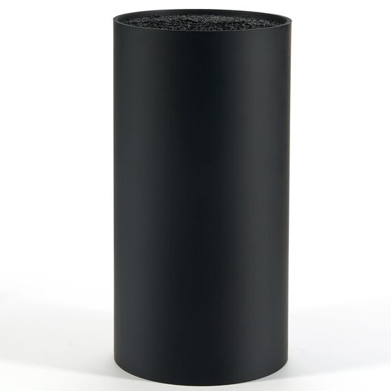 Cheerhom Messerblock Ohne Messer Schwarz, Universal Messerblocks mit Flexiblen Lamellen, Messerblock Leer mit Borsten, Unbestückte Messerblöcke für 5-8 Messer Aller Art, 22 x 11 x 11 cm