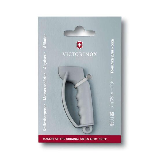 Victorinox Sharpy Messerschärfer Klein, für Schweizer Taschenmesser, Swiss Army Knife, Messerschleifer, Silber, Blister