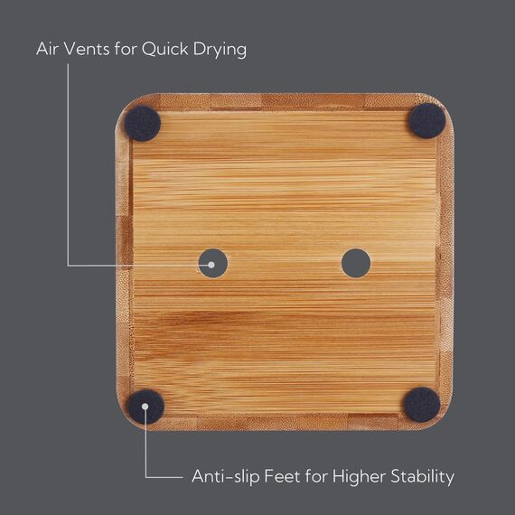 KITCHENDAO Bambus-Messerblock mit Schlitzen für Schere und Wetzstab – Messerhalter zur sicheren Aufbewahrung von platzsparenden Messern