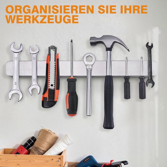 ENOKING 39.6cm Magnetleiste Messer, Edelstahl Messerhalter Magnetisch, Messerleiste Magnetisch mit Extra Starkem Magnet, Magnet Messerhalter für Messer und Küchenutensilien