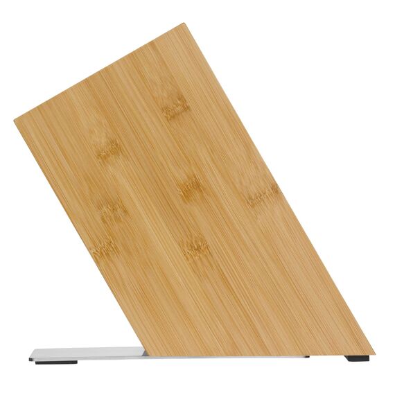 WMF Messerblock unbestückt leer ohne Messer Flextec Einsatz, Bambus hell, Bambusholz, Hochleistungskunststoff, passend für bis zu 15 Küchenmesser, Cromargan Edelstahl rostfrei