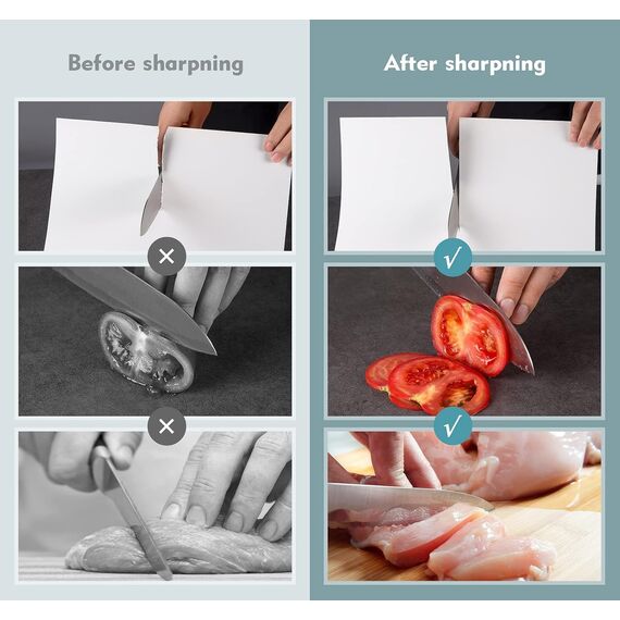 SATC Schleifstein 2-IN-1 Wetzstein 400/1000 Grits Messer Schärfen Abziehstein Knife Sharpener Messerschärfer Inklusive Schärfsteinhalter und Geführtem Winkel