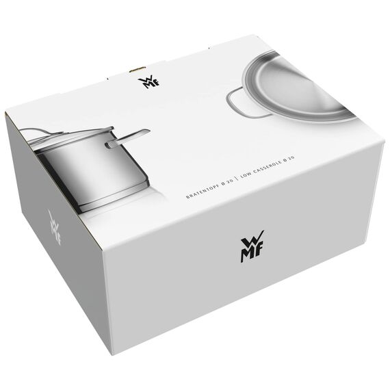 WMF Diadem Plus Kochtopf 20 cm, Glasdeckel, Topf 20cm, Bratentopf Induktion 3l, Kochtopf groß Cromargan Edelstahl poliert, Nudeltopf unbeschichtet