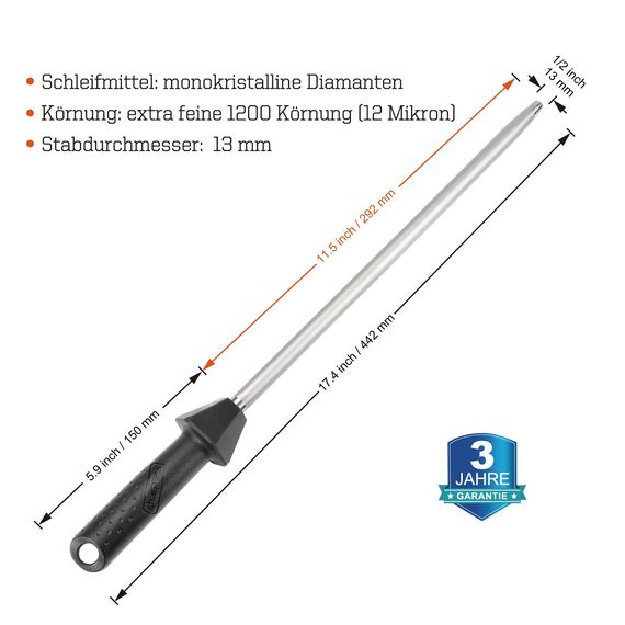 Sharpeak diamond sharpening rod sharpener