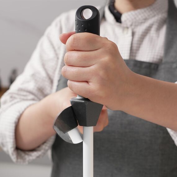 Sharpeak Gesamt 45 cm/Stangen 30 cm Keramik-Wetzstahl mit eingebauter Winkelführung und Anti-Bruch-Kappe, Keramik wetzstab Wetzstähle für messer, Schleifstab, Keramik Messerschärfer stab, Messerstahl