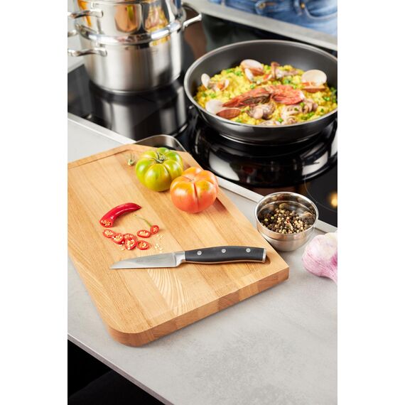 RÖSLE ELEGANCE Wokpfanne, Hochwertiger Edelstahlwok mit robuster Keramikversieglung ProCera, 28 cm, Edelstahl 18/10, induktionsgeeignet, Silberfarben