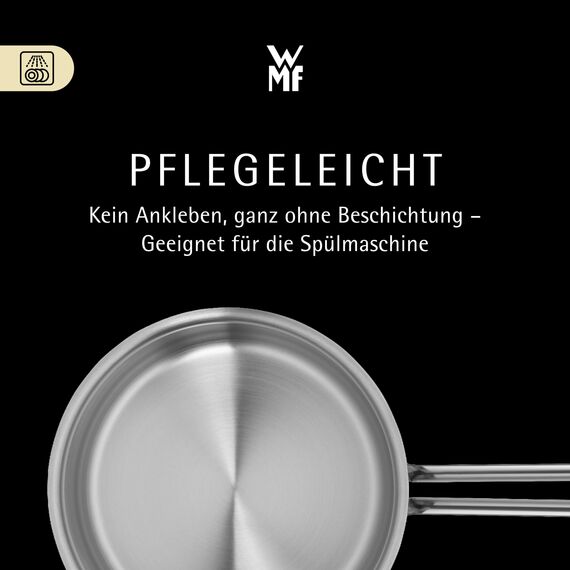 WMF Provence Plus Topfset Induktion 5-teilig, Kochtopf Set mit Glasdeckel, Cromargan Edelstahl poliert, Töpfe Set unbeschichtet