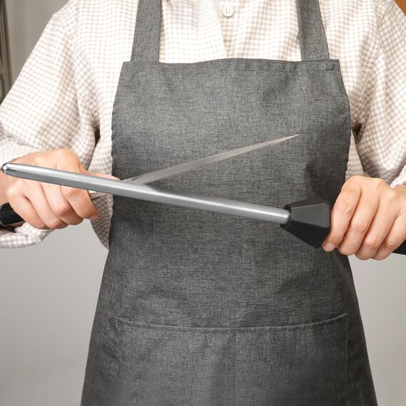 SHARPAL 119N Diamant-Schärfer aus massivem Stahl für Messer, Klingenschärfer, Honstab, professionelle Küchen-Koch-Stick