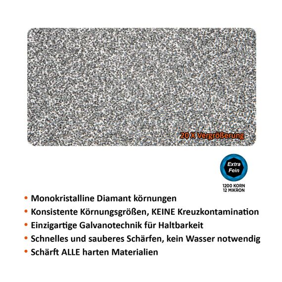 SHARPAL 119N Diamant-Schärfer aus massivem Stahl für Messer, Klingenschärfer, Honstab, professionelle Küchen-Koch-Stick