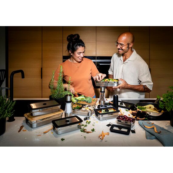 RÖSLE Elegance ProCeraPlus Bratpfanne, Antihaft und Robust - Ø 28 cm, Hitzebeständig bis 260 °C, Keramikversiegelung, silbern, Edelstahl 18/10