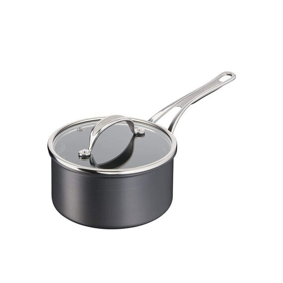 Tefal H9122344 Stielkasserolle, 18 cm, Jamie Oliver, harteloxiert, Aluminium, Silber