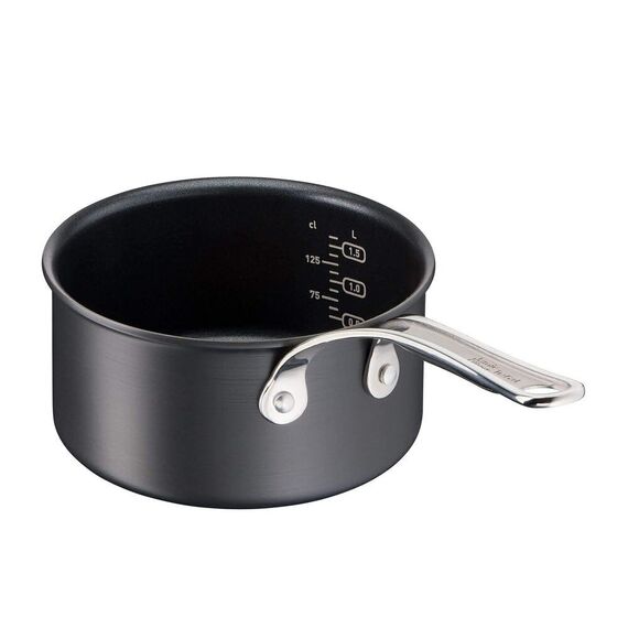 Tefal H9122344 Stielkasserolle, 18 cm, Jamie Oliver, harteloxiert, Aluminium, Silber