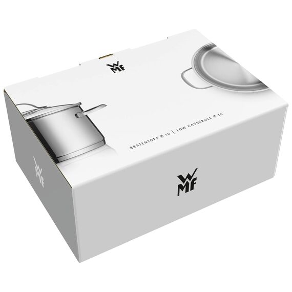 WMF Diadem Plus Kochtopf 16 cm klein, Glasdeckel, Topf 16cm, Bratentopf Induktion 1,5l, kleiner Topf Cromargan Edelstahl poliert, Nudeltopf, unbeschichtet