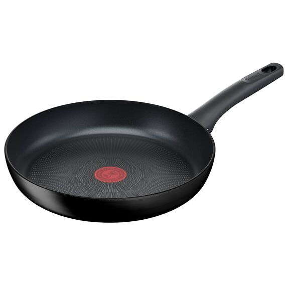 Tefal G28806 Hard Titanium On Bratpfanne 28 cm, Aluminium, unbedenkliche Antihaftversiegelung, Thermo-Signal Temperaturanzeiger, für alle Herdarten geeignet, induktionsgeeignet, Schwarz