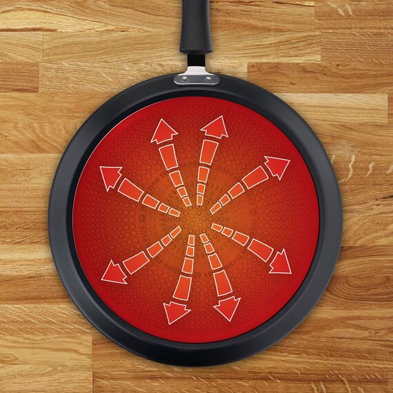 Tefal G28802 Hard Titanium On Bratpfanne 20 cm | Aluminium | unbedenkliche Antihaftversiegelung | Thermo-Signal Temperaturanzeiger | für alle Herdarten geeignet | induktionsgeeignet | Schwarz