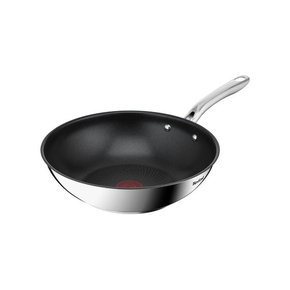 Tefal Infinite Wokpfanne Induktion 28 cm, Wokpfanne Antihaftversiegelung, Thermo-Signal bei idealer Brattemperatur, einfache Reinigung, für alle Herdarten geeignet, Premium-Edelstahl, H8151925