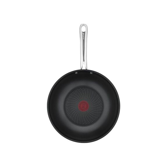 Tefal Infinite Wokpfanne Induktion 28 cm, Wokpfanne Antihaftversiegelung, Thermo-Signal bei idealer Brattemperatur, einfache Reinigung, für alle Herdarten geeignet, Premium-Edelstahl, H8151925