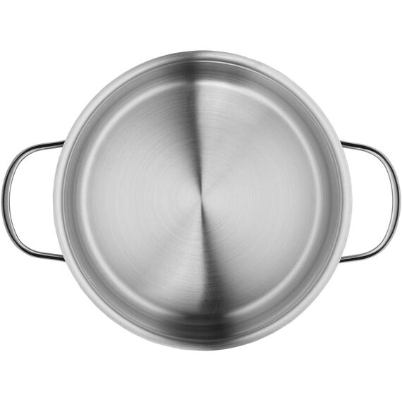 WMF Aparto Kochtopf groß 20cm, mit Glasdeckel, Fleischtopf, Induktionsgeeignet, 3,3l, Cromargan Edelstahl, poliert, unbeschichtet