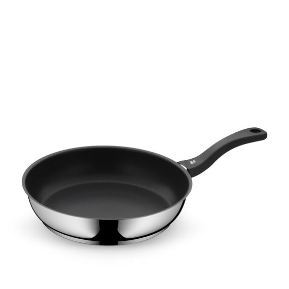 WMF Devil Bratpfanne beschichtet 28 cm, Edelstahlpfanne Induktion, Antihaftbeschichtung, fettarmes Braten, backofenfest bis 70 Grad, für alle Herdarten geeignet, Kunststoffgriff