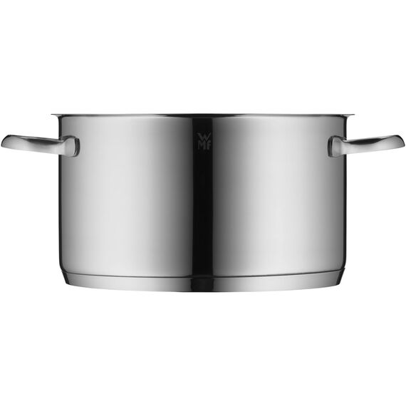 WMF Aparto Kochtopf groß 24cm, mit Glasdeckel, Fleischtopf, Induktionsgeeignet, 5,7l, Cromargan Edelstahl, hochglanzpoliert, backofengeeignet, unbeschichtet