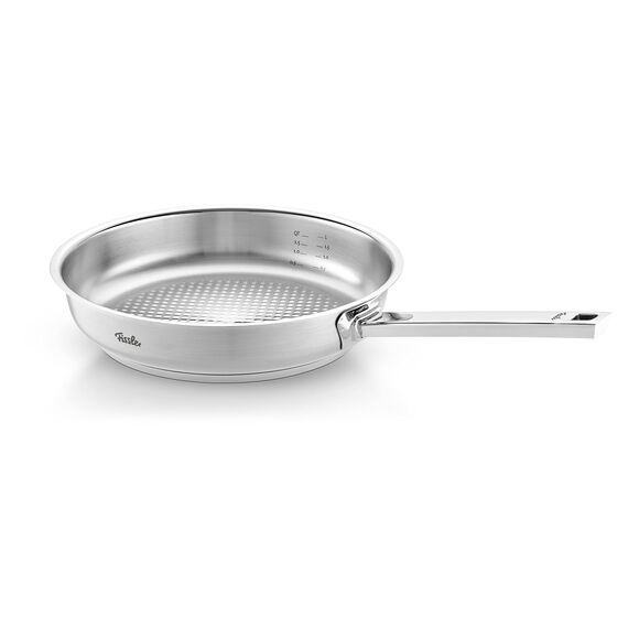 Fissler Original-Profi Collection/Edelstahl-Pfanne (Ø 28 cm) Stielpfanne mit Innen-Skala, novogrill Bratfläche - Induktion