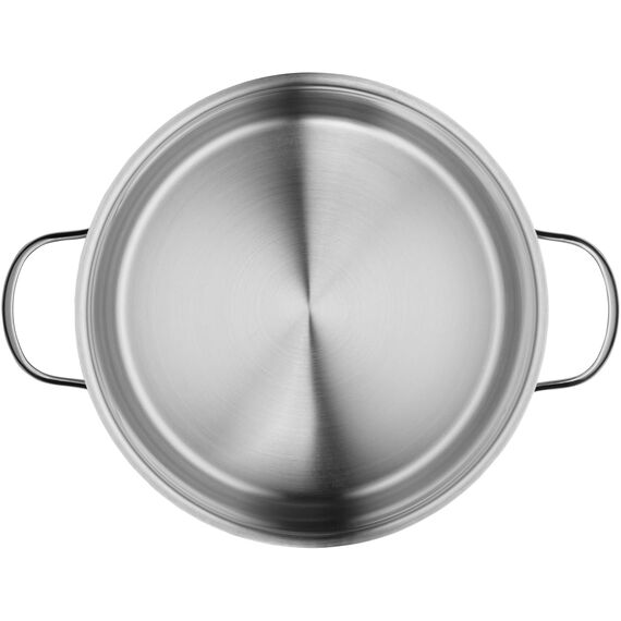 WMF Aparto Kochtopf groß 24cm, mit Glasdeckel, Fleischtopf, Induktionsgeeignet, 5,7l, Cromargan Edelstahl, hochglanzpoliert, backofengeeignet, unbeschichtet