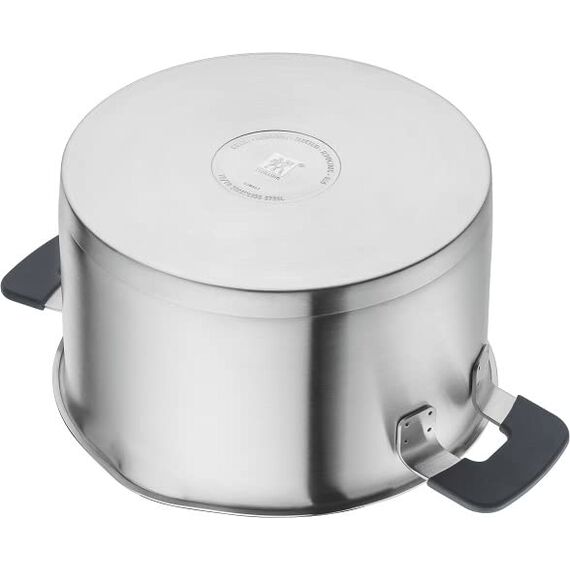 ZWILLING Simplify Kochtopf-Set 4-teilig, Mit Ausgießfunktion, Stay-Cool-Griffe, Induktionsgeeignet, Edelstahl, Silber