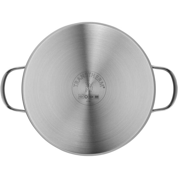 WMF Aparto Kochtopf groß 24cm, mit Glasdeckel, Fleischtopf, Induktionsgeeignet, 5,7l, Cromargan Edelstahl, hochglanzpoliert, backofengeeignet, unbeschichtet