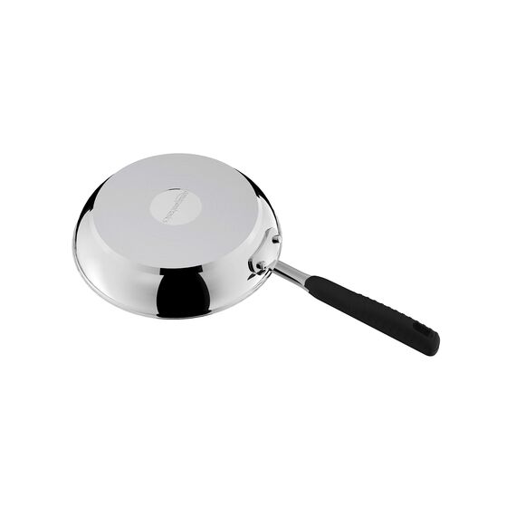 Amazon Basics Edelstahl-Bratpfanne mit Antihaftbeschichtung - Induktionsgeeignet, mit bequemem Griff - 20 cm