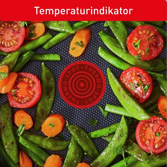 Tefal Duetto 3-teiliges Pfannenset 20,24 und 28 cm, Bratpfannen mit Thermo-Signal bei idealer Brattemperatur, Pfannen induktionsgeeignet für alle Herdarten, auch für Induktionsherde, A704S3