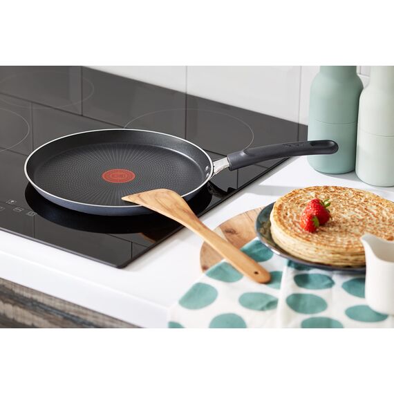 Tefal Crêpe-Pfanne, Aluminium, Schwarz, 25 cm (ohne Induktion)
