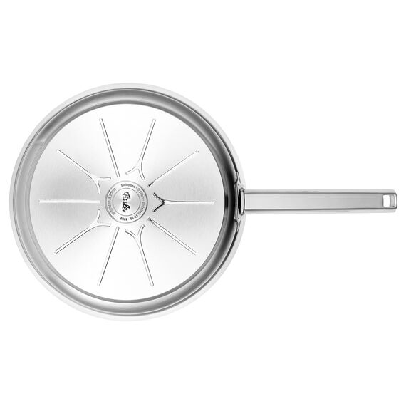 Fissler Original-Profi Collection/Edelstahl-Pfanne (Ø 28 cm) Stielpfanne mit Innen-Skala, novogrill Bratfläche - Induktion