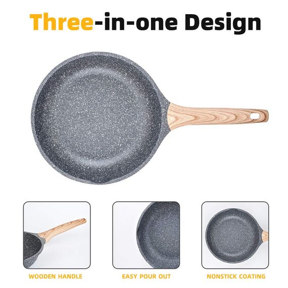 ZUOFENG Antihaft Pfanne Bratpfanne Beschichtet 28cm, Granit Pfannen Nonstick Frying Pan, Beschichtete Pfanne Für Gasherd Induktion