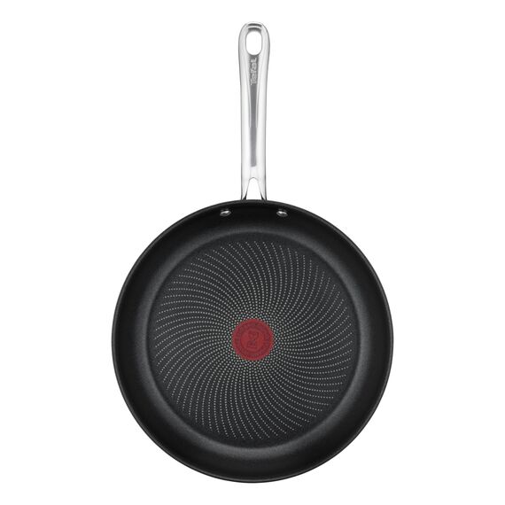 Tefal Infinite Pfanne Induktion 28 cm, Bratpfanne mit Antihaftversiegelung, Thermo-Signal bei idealer Brattemperatur, einfache Reinigung, für alle Herdarten geeignet, Premium-Edelstahl, H81506