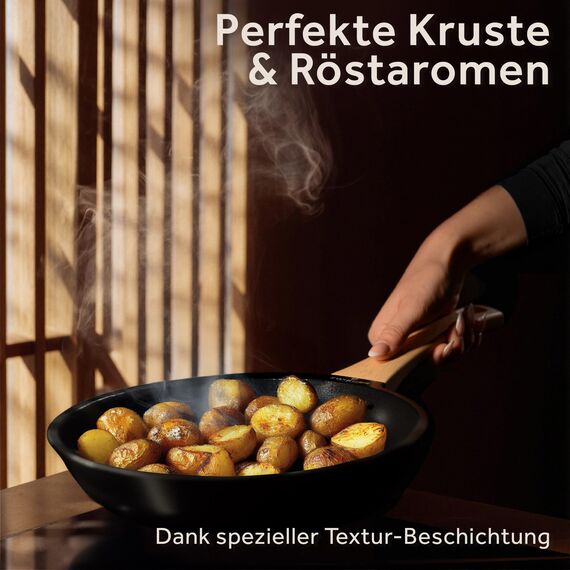 ZWIEGER Keramik Pfanne ohne PTFE und PFOA – Pfanne PFAS frei, Aluguss, für alle Herdarten (inklusive Induktion) geeignet - Keramikbeschichtung, 28 cm