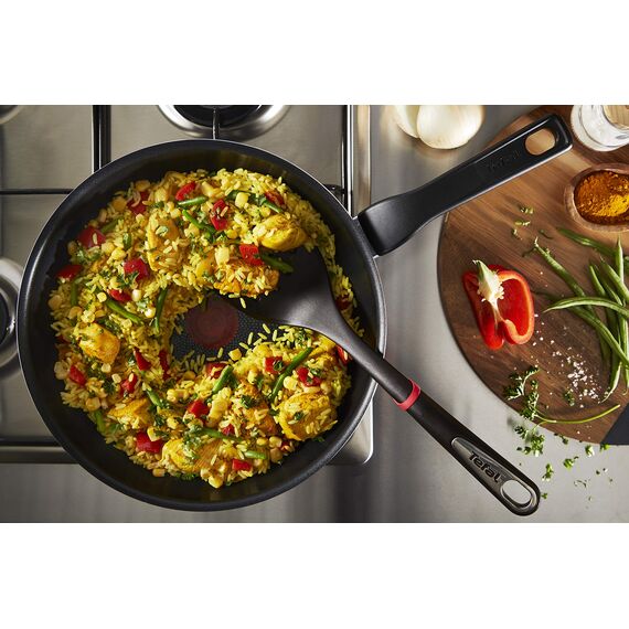 Tefal XL Force Bratpfanne 24 cm, Aluminiumpfanne antihaftversiegelt, widerstandsfähig, robust, Thermo-Signal bei idealer Brattemperatur, nicht induktionsgeeignet, extragroße Form, C38504