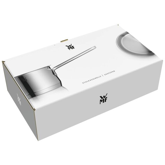 WMF Provence Plus Stielkasserolle 16cm ohne Deckel, Kochtopf klein 1,4l, Milchtopf Induktion, Cromargan Edelstahl poliert, unbeschichtet, backofengeeignet